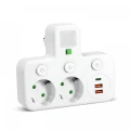 Rozgałęźnik LINEA PRO FL3 2gn+2USB/1USB-C 4000K biały Kobi