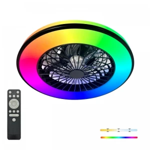  Plafon LED z wentylatorem VENTELUX 48W+15W 3CCT+RGB Kobi Windstar 