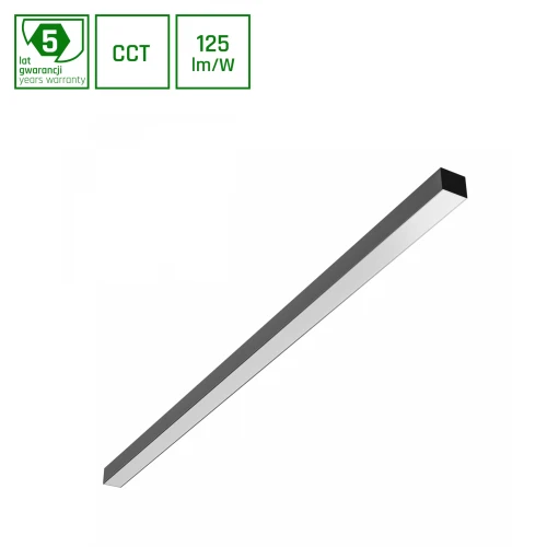 Lampa sufitowa natynkowa ALLDAY BASIC 20W/30W/40W 3CCT 230V 115st IP20 1203x42x37mm czarna Spectrum