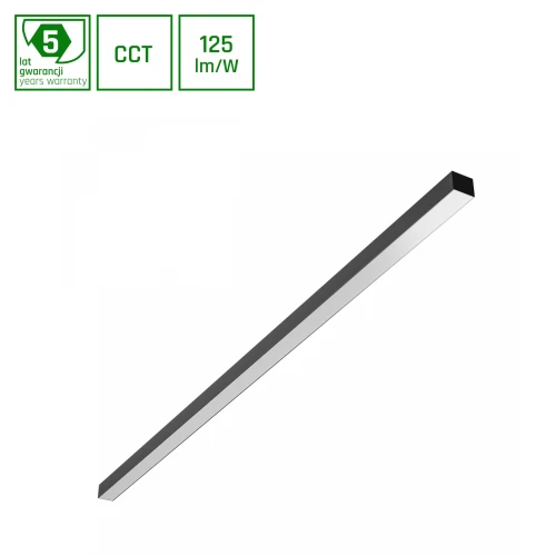 Lampa sufitowa natynkowa ALLDAY BASIC 30W/40W/50W 3CCT 230V 115st IP20 1503x42x37mm czarna Spectrum