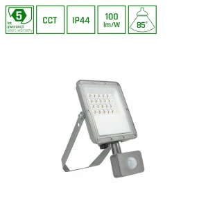 Naświetlacz z czujnikiem ruchu LED 20W szary NOCTIS MAX CCT IP44 Spectrum
