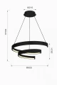 6032-0110 Lampa wisząca LED TOPPO czarna Aviano Lighting