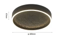 9002-102M Plafon Bordeaux czarny 40cm Aviano Lighting
