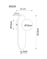 Kinkiet POINT gwint G9 szklany klosz kulka, drewniane elementy W0476 MAXLIGHT