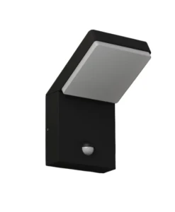 Kinkiet elewacyjny z czujnikiem ruchu FISS LED 20W 1130LM 3000K czarny IP66 W0472 MAXLIGHT