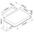 Kinkiet elewacyjny z czujnikiem ruchu LADIS LED 20W 984LM 3000K czarny IP65 W0471 MAXLIGHT