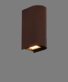 Kinkiet elewacyjny góra-dół BADIA LED 12W 331LM 3000K corten IP65 W0470 MAXLIGHT