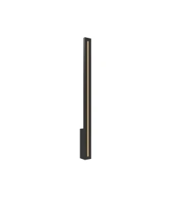 Kinkiet elewacyjny podłużny dekoracyjny MOENA LED 15W 559LM 3000K czarny IP65 W0460 MAXLIGHT