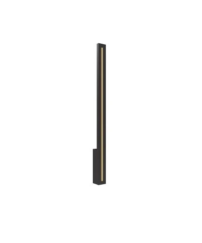 Kinkiet elewacyjny podłużny dekoracyjny MOENA LED 15W 559LM 3000K czarny IP65 W0460 MAXLIGHT