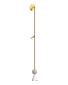 Nowoczesny kinkiet BINGO LED 398LM 3000K 8W złoty z elementem skalnym trawertyn W0449 MAXLIGHT