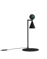 Lampa stołowa BINGO 9W czarna z włącznikiem na kablu, ozdobna kula malachit T0069 MAXLIGHT
