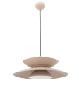 Lampa wisząca nowoczesny klosz taupe MAYUMI LED 12W 685LM 3000K P0698 MAXLIGHT