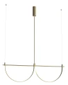 Lampa wisząca VICTORIA dekoracyjne łuki LED 40W złota aluminiowa do salonu P0689 MAXLIGHT