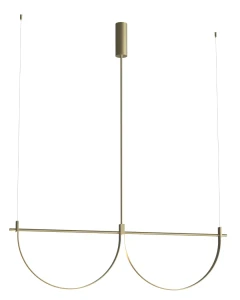 Lampa wisząca VICTORIA dekoracyjne łuki LED 40W złota aluminiowa do salonu P0689 MAXLIGHT