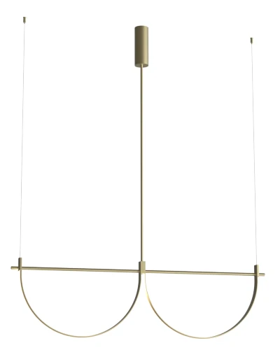 Lampa wisząca VICTORIA dekoracyjne łuki LED 40W złota aluminiowa do salonu P0689 MAXLIGHT