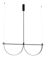 Lampa wisząca VICTORIA dekoracyjne łuki LED 40W czarna aluminiowa do salonu P0688 MAXLIGHT