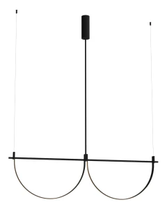 Lampa wisząca VICTORIA dekoracyjne łuki LED 40W czarna aluminiowa do salonu P0688 MAXLIGHT