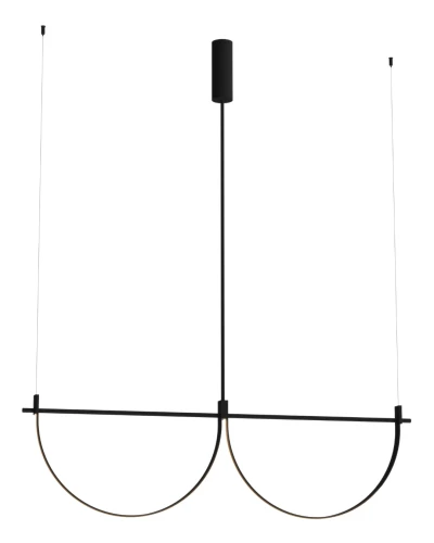 Lampa wisząca VICTORIA dekoracyjne łuki LED 40W czarna aluminiowa do salonu P0688 MAXLIGHT