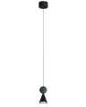 Loftowa lampa wisząca BINGO 11W czarna 398LM 3000K z malechitem P0682 MAXLIGHT