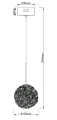 Lampa wisząca RITA gwint G9 złota z kryształowym kloszem P0679 MAXLIGHT