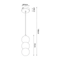 Dekoracyjna lampa wisząca ALICE gwint G9 z trzema dekoracyjnymi kulami MARBLE P0665 MAXLIGHT