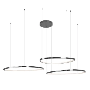 Lampa wisząca dekoracyjne ringi LED CAYENNE 3 czarna szczotkowana 3966 LM 3000K P0663D MAXLIGHT