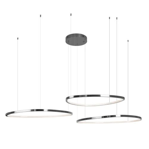 Lampa wisząca dekoracyjne ringi LED CAYENNE 3 czarna szczotkowana 3966 LM 3000K P0663D MAXLIGHT