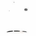 Lampa wisząca CAYENNE 80cm szczotkowana czarń do salonu 1732 LM 3000K P0662D MAXLIGHT