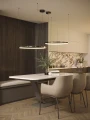 Lampa wisząca CAYENNE 80cm szczotkowana czarń do salonu 1732 LM 3000K P0662D MAXLIGHT