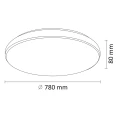Plafon LED PIRIUS 80cm, 100W okrągły z pilotem 313522 Goldlux