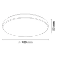 Plafon LED PIRIUS 80cm, 100W okrągły z pilotem 313522 Goldlux