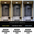 Plafon LED LIBYA 48W (24W+24W) 3000-6500K + wentylator 15W z pilotem IR 325792 Goldlux
