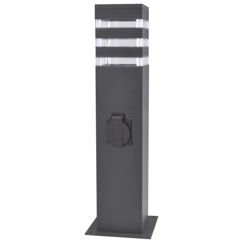 Lampa zewnętrzna TEKSAS stojąca 44cm z gniazdem~230V E27 grafit 327970 Goldlux