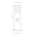 Lampa zewnętrzna TEKSAS stojąca 44cm z gniazdem~230V E27 grafit 327970 Goldlux