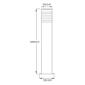 Lampa zewnętrzna TEKSAS stojąca 44cm grafit E27 316172 Goldlux