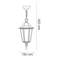 Lampa zewnętrzna LIGURIA wiszaca czarna E27 202161 Goldlux
