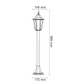 Lampa zewnętrzna LIGURIA stojąca 1m czarna E27 202185 Goldlux