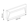 Lampa schodowo-elewacyjna zewnętrzna LED HOLDEN B119 prostokąt 4000K IP65 309259 Goldlux