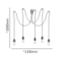Lampa wisząca PAJĄCZEK Rope E27x5 312921 Goldlux