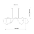 Lampa wisząca LED EMMA czarna 4000K 38w 4450lm 329080 Goldlux