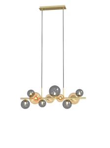 Lampa wisząca Villa złoty/szary/bursztynowy MD5918-10-EGN Zuma Line