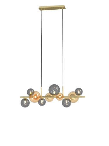 Lampa wisząca Villa złoty/szary/bursztynowy MD5918-10-EGN Zuma Line