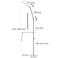 Lampa biurkowo podłogowa LED FERRARA 13W 164cm 3000K~6000K czarna IP20 – 325006 Goldlux