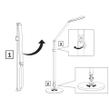 Lampa biurkowo podłogowa LED FERRARA 13W 164cm 3000K~6000K czarna IP20 – 325006 Goldlux