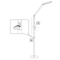 Lampa biurkowo podłogowa LED FERRARA 13W 164cm 3000K~6000K czarna IP20 – 325006 Goldlux