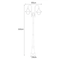 Wysoka zewnętrzna lampa stojąca K-8132 czarna z serii BOSTON | KAJA