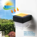 Lampa solarna zewnętrzna, 2 W, 300 lm, 3000/6000 K, IP65, czarna DPM