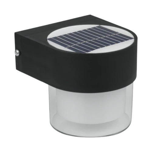 Lampa solarna zewnętrzna, 2 W, 300 lm, 3000/6000 K, IP65, czarna DPM