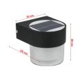 Lampa solarna zewnętrzna, 2 W, 300 lm, 3000/6000 K, IP65, czarna DPM