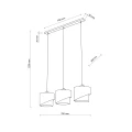 ELBRUS LINEN LAMPA WISZĄCA LISTWA 3XE27 10868 TK Lighting